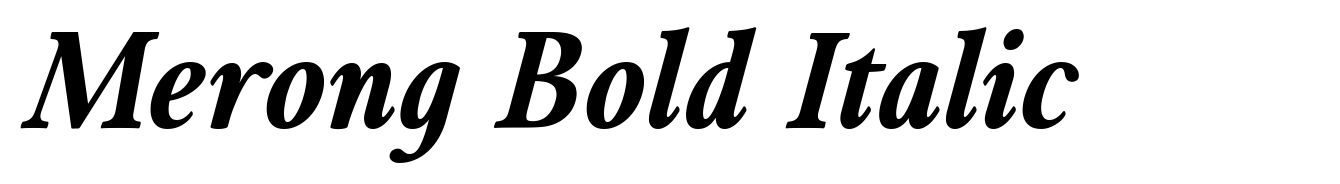Merong Bold Italic